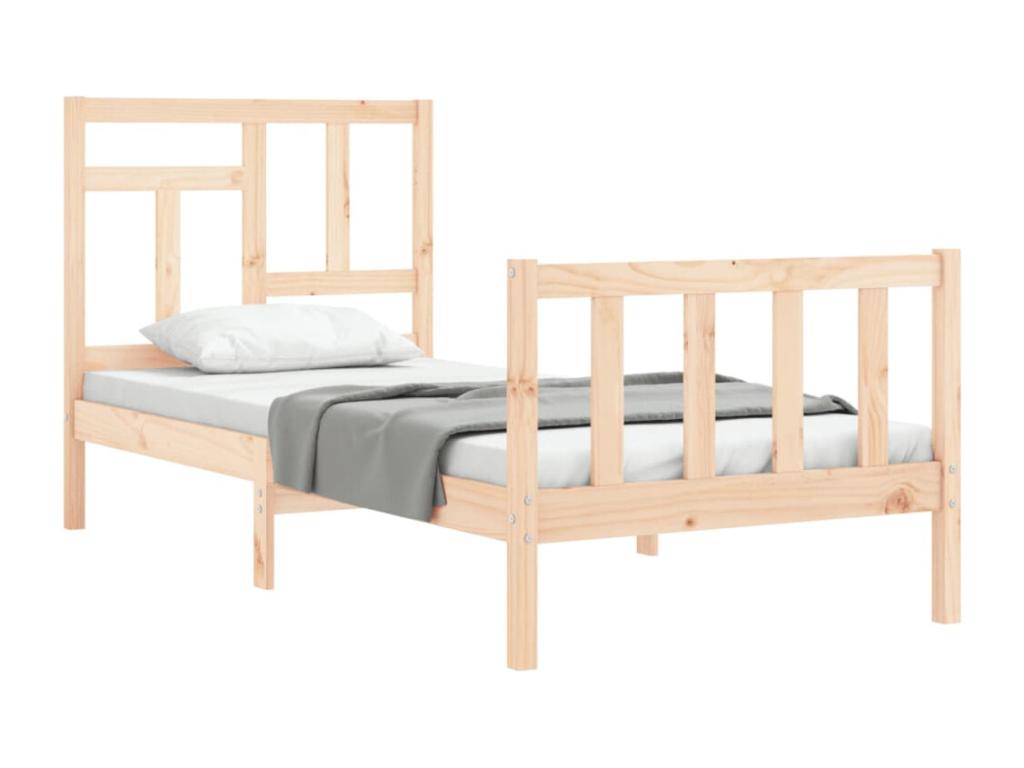 Cadre de lit sans matelas 90x200 cm bois de pin massif OGPB03369