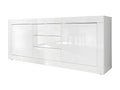 Buffet 2 portes 3 tiroirs collection Domopure coloris blanc laqué brillant NBSK29962