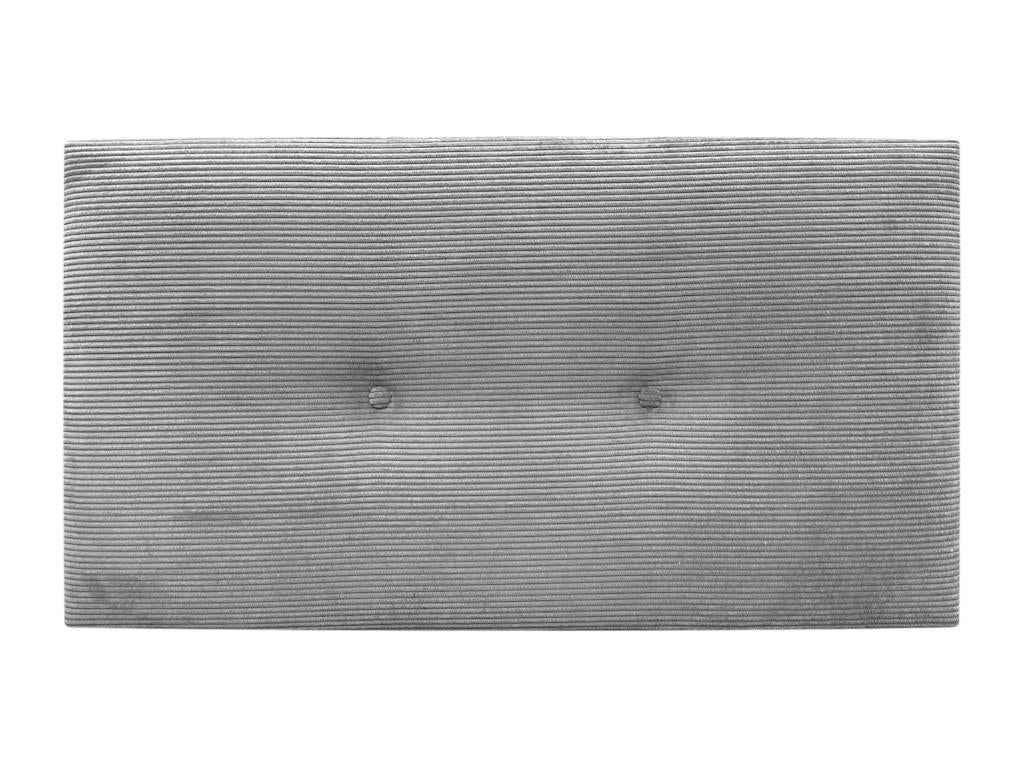 Decohaute Tête de Lit Velours Côtelé Uni avec Boutons 90x60 Lits 80/90 - Gris MAQN29555