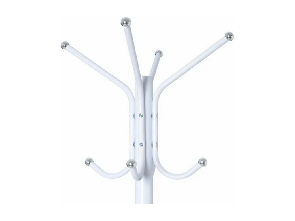 Porte-manteau en métal coloris blanc - Longueur 30 x Profondeur 30 x Hauteur 178 cm WYSO48023