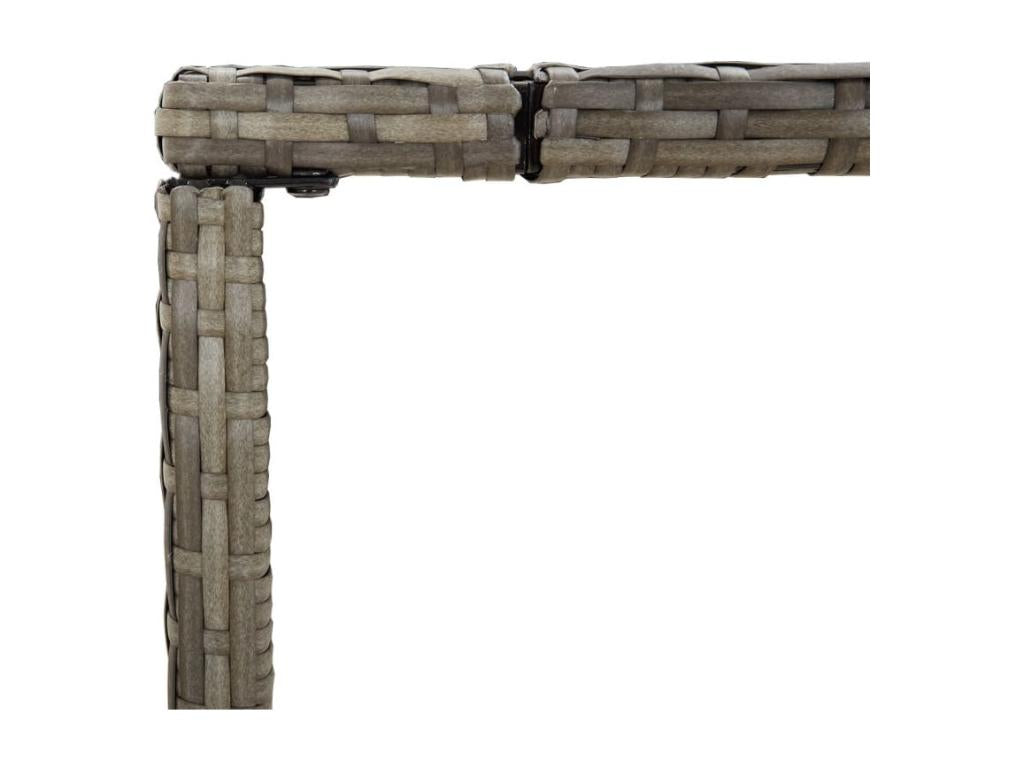 Ensemble de bar de jardin 7 pcs avec coussins gris poly rotin GSTR17696