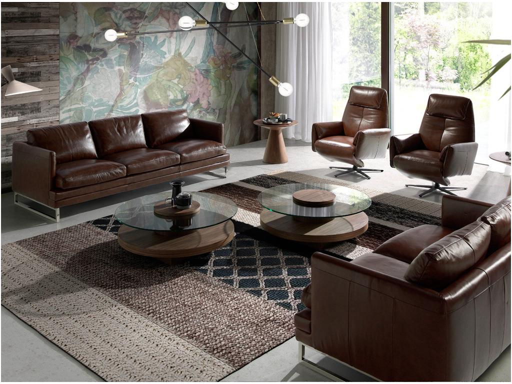 Fauteuil pivotant Decohaute cuir avec mécanisme du dossier rabattable Decohaute-Couleur Cuir Piel Decohaute DWCZ45092