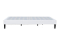 Sommier 140x200 cm Tapissier déhoussable Blanc avec Pieds 20 cm et 2x13 Decohaute AZBP23824