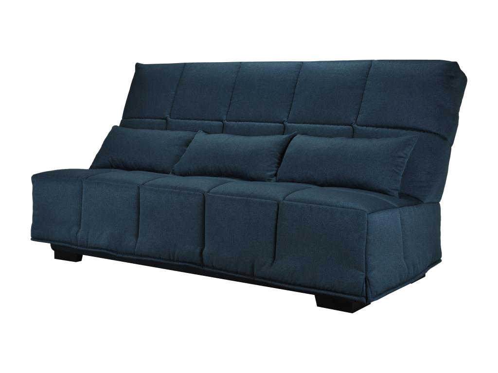 Canapé clic clac tissu avec rangement matelas Decohaute 15cm Balkoa 207cm-Couleur Gris Souris JVAY35807