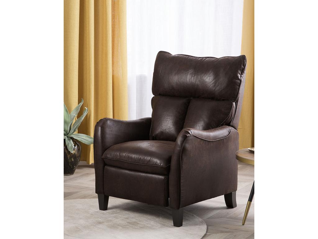 Fauteuil Decohaute Cuir PU Marron foncé JNZW22254