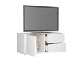 Meuble TV Blanc brillant 80x34x36 cm Aggloméré JVUE34555