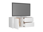 Meuble TV Blanc brillant 80x34x36 cm Aggloméré JVUE34555