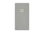 Receveur de douche 90x150 cm extra plat PURE en résine surface ardoisée gris Grille inox HJTR37980