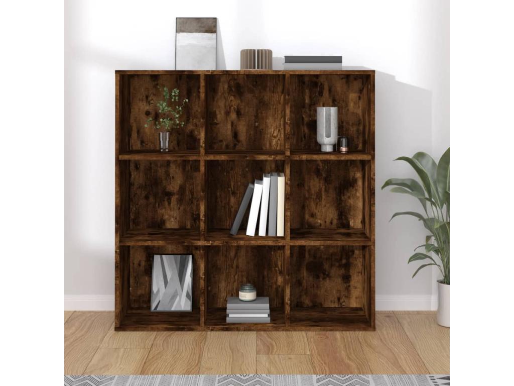 Armoire à livres chêne fumé 98x29x97.5 cm OFLP30163