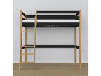 Lit mezzanine en bois N03 Noir / Chêne Naturel 90x180 HVYY28124