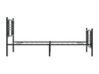 Cadre de lit métal avec tête de lit/pied de lit noir 107x203 cm ZZKN61061