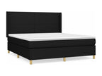 Lit à sommier tapissier avec matelas Noir 180x200 cm Tissu SLMX56758
