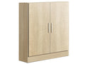 Armoire / placard de rangement de 2 portes coloris Chêne Decohaute - longueur 82 x profondeur 35 x hauteur 90 cm TWHB77296