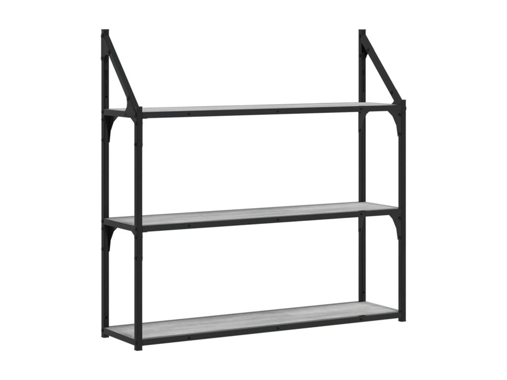 Etagère murale 3 niveaux Domopure gris 80x21x78.5 CRWT09531