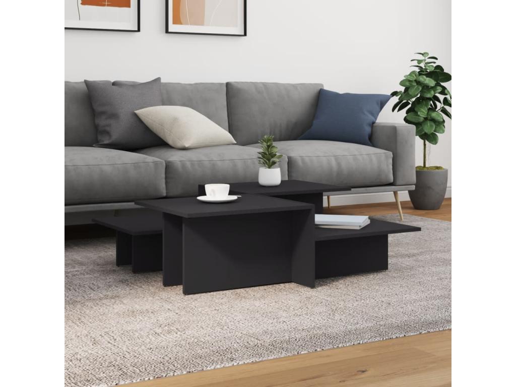 Tables basses 2 pcs gris bois d'ingénierie OLTZ63631