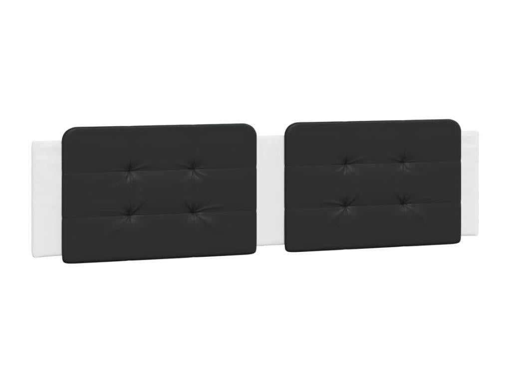 Coussin de tête de lit noir et blanc 200 cm similicuir QAXS39565