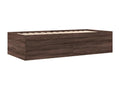 Lit de jour et tiroirs chêne marron 75x190 cm bois d'ingénierie LDPM93423