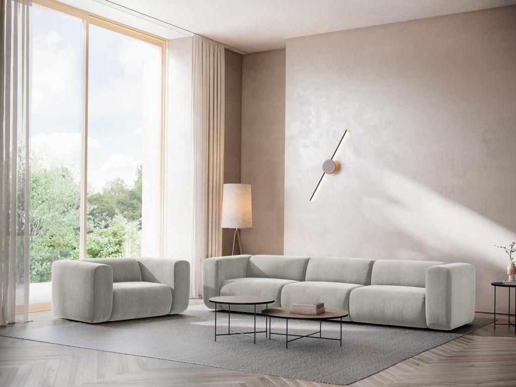 Fauteuil pour canapé modulable en tissu chenille - beige - Decohaute PHUD19052