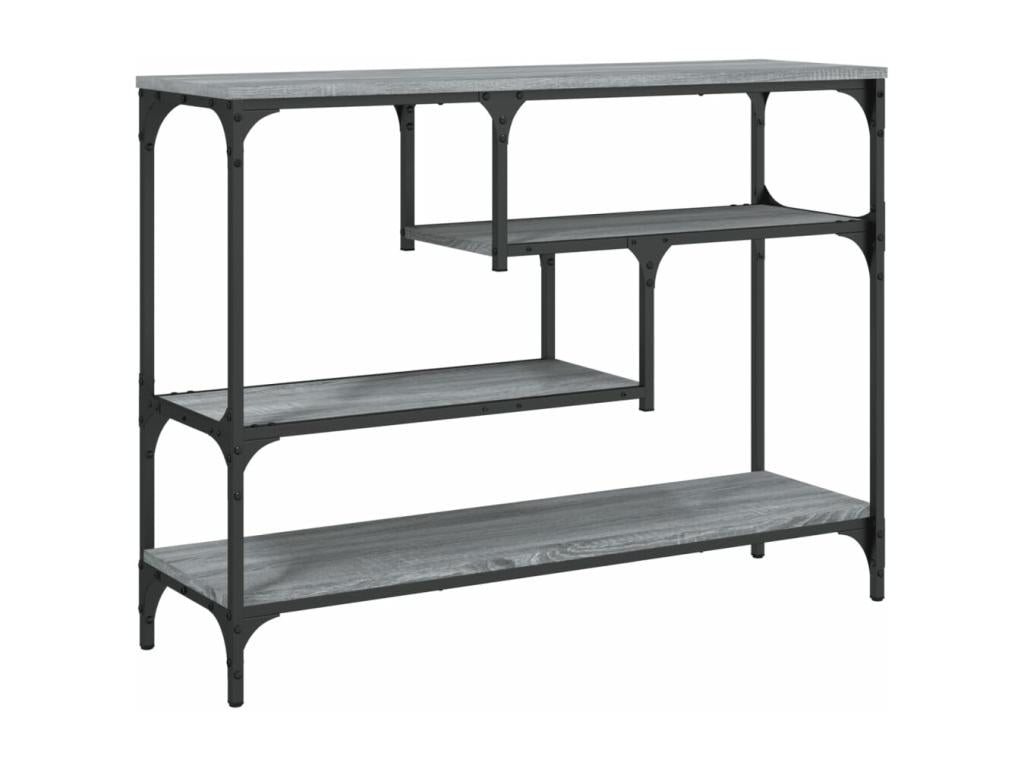 Table console Decohaute gris 100x30x75 bois d'ingénierie SQMT92114