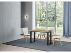 Table portefeuille extensible 120x45/90 cm Tecno Double Chêne Nature cadre Anthracite AZXS70652