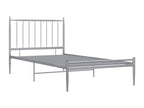 Cadre de lit sans matelas gris métal 100x200 cm LWCE16004