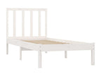 Cadre de lit Blanc Bois de pin massif 90x190 cm Simple WLPO28314
