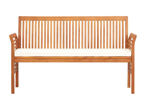 Banc de jardin 3 places avec coussin 150cm massif du Bois d'Domopure JJCS40298
