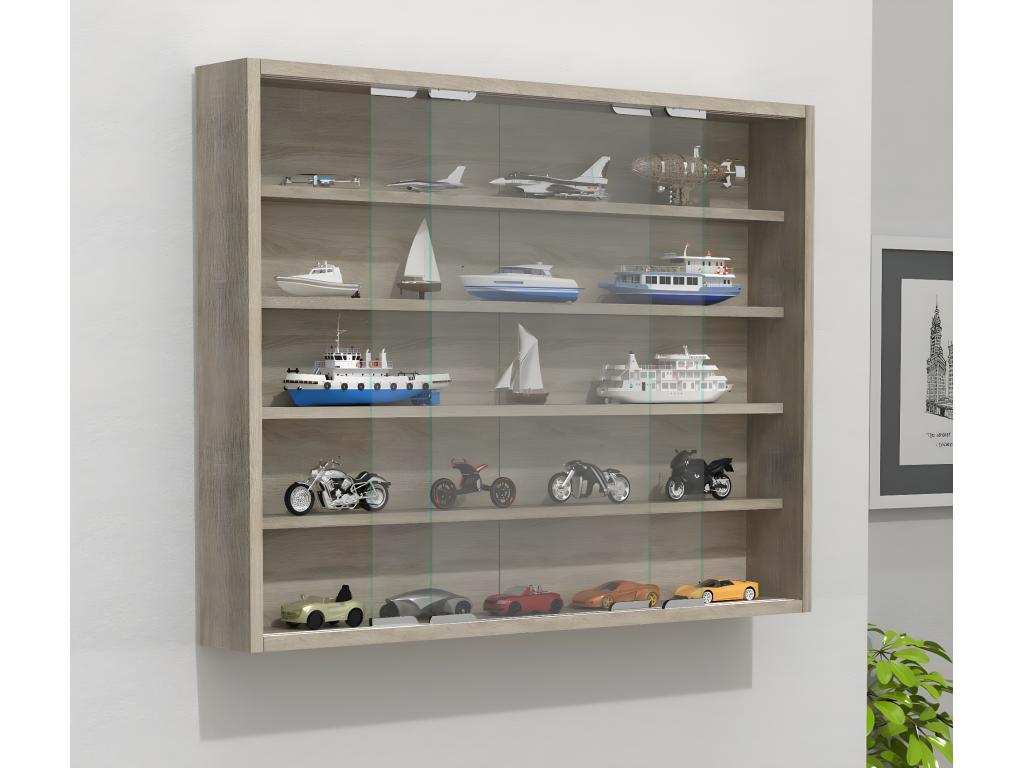 Domopure bois verre vitrine murale vitrine collecteur déco vitrine Agisa L chêne Domopure TJTI21948