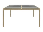Decohaute Premium - Table de jardin 200x150x75 cm Verre trempé/résine tressée Beige QEKW60682