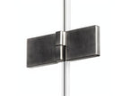 Cabine de douche inox brossé 110x120cm pivotante gauche Decohaute GUNMETAL BRUSHED accès de face BFDM76395