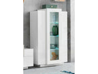 Vitrine Decohaute Buffet à trois portes Meuble de salon polyvalent Made in Italy 80x38h121 cm Blanc brillant QERF65549