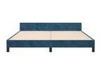 Cadre de lit avec tête de lit Bleu foncé 160x200 cm Velours XGXN10157