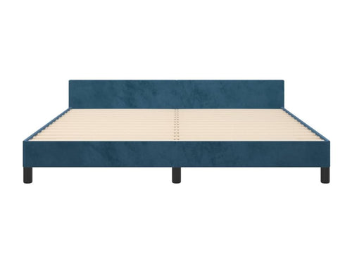 Cadre de lit avec tête de lit Bleu foncé 160x200 cm Velours XGXN10157