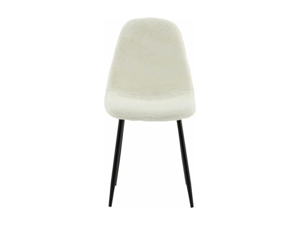 Chaise en acier et polyester Decohaute noir et blanc Decohaute Lot de 2 QMJE62100