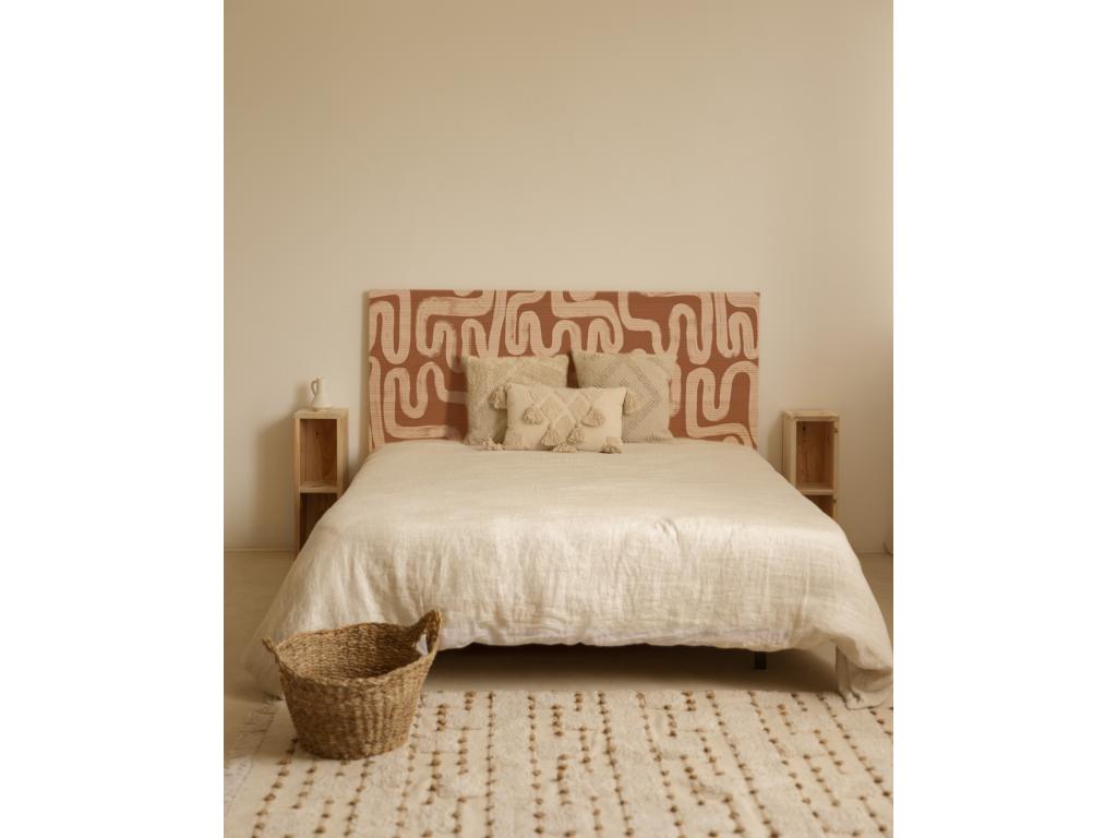 Tête de lit en bois de pin imprimé naturel 105x80cm - Decohaute VAFJ02752