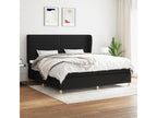 Lit à sommier tapissier avec matelas Noir 200x200 cm Tissu MVKG04121