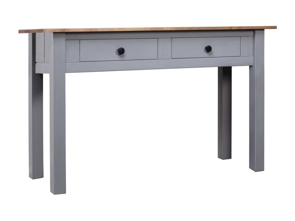 Table console Gris 110x40x72 cm Pin solide Gamme Domopure EQKP12266