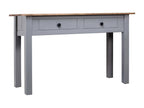 Table console Gris 110x40x72 cm Pin solide Gamme Domopure EQKP12266