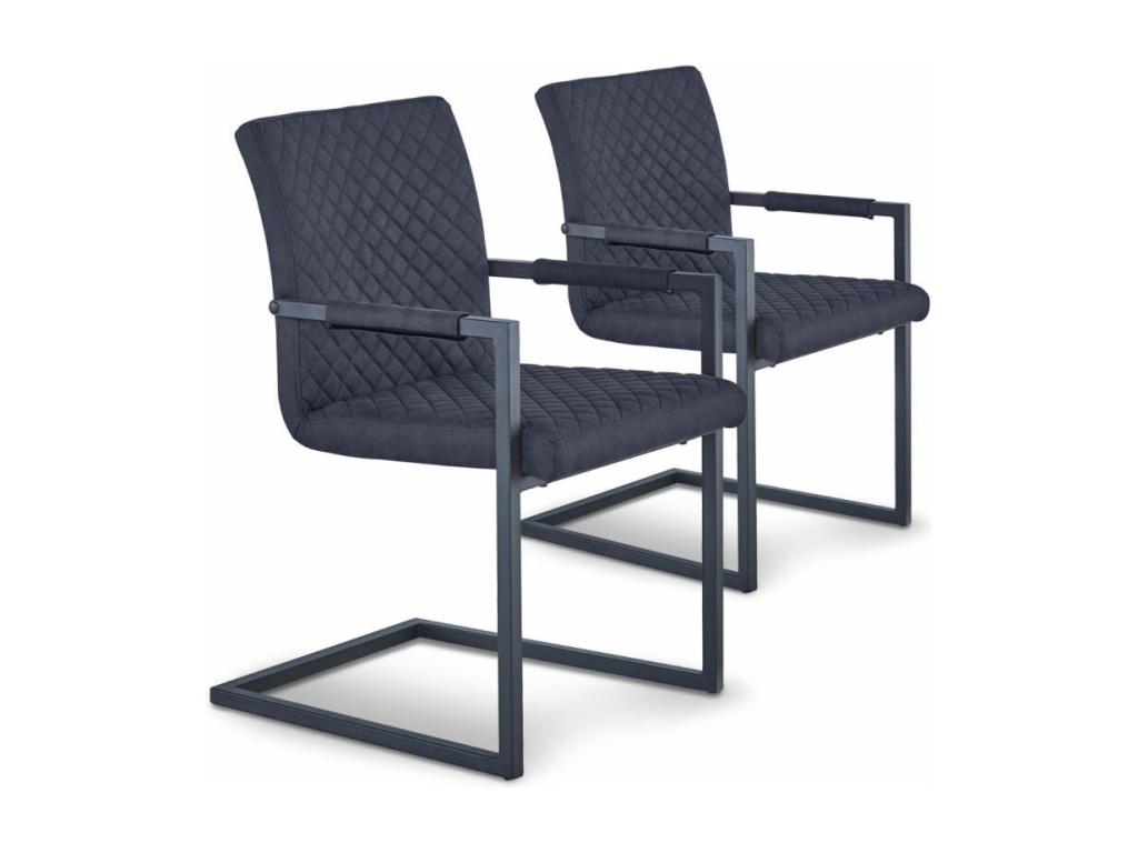 Lot de 2 Chaises Design Chicyla 86cm Noir MOUK62357