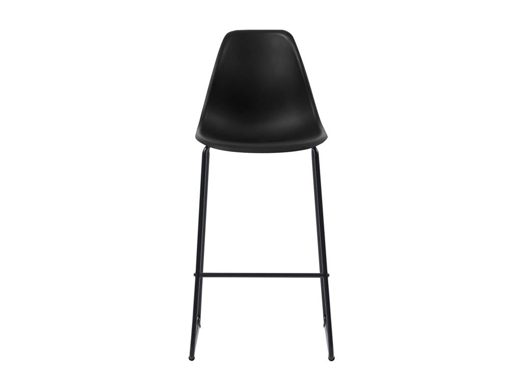 Chaises de bar lot de 6 noir plastique ZRED23051