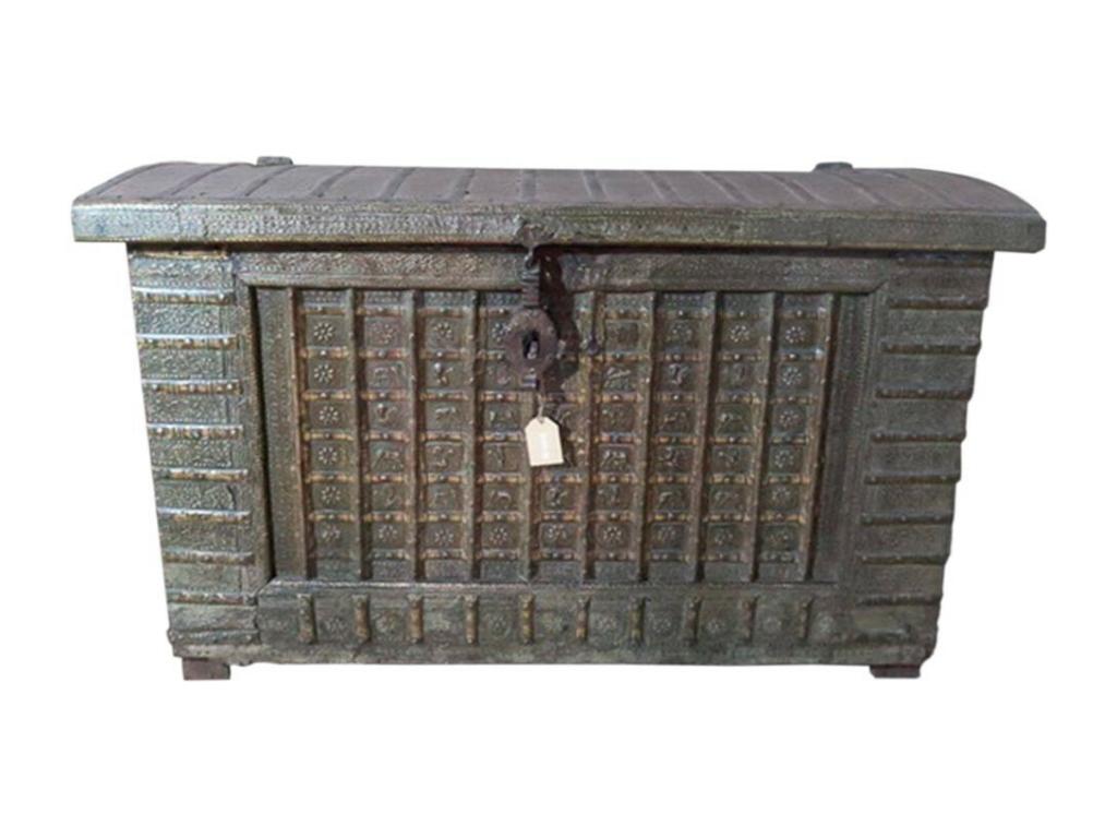 Coffre en métal marron 136x46x88h BPTJ79886