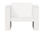 Canapé de jardin blanc 79x60x62 cm bois de pin massif FAIV42195