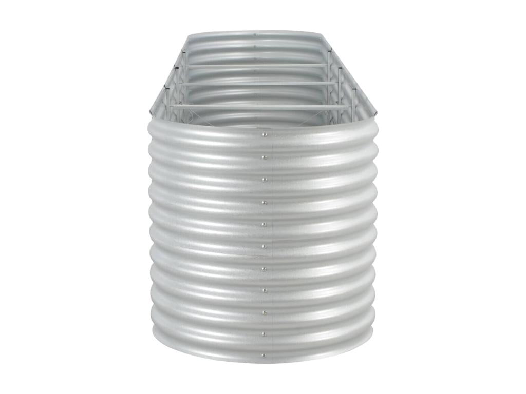Lit surélevé de jardin 400x80x81 cm Acier galvanisé Argenté MMTA94515