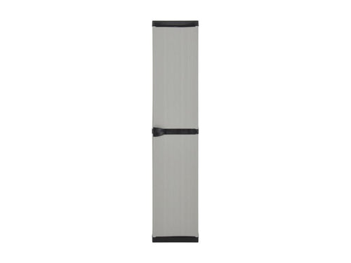 Armoire de rangement de jardin 3 étagères Gris/noir 34x40x168cm CBQH86202