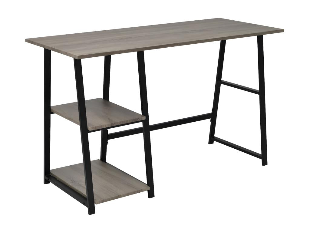 Bureau avec 2 étagères Gris et chêne APGW00325