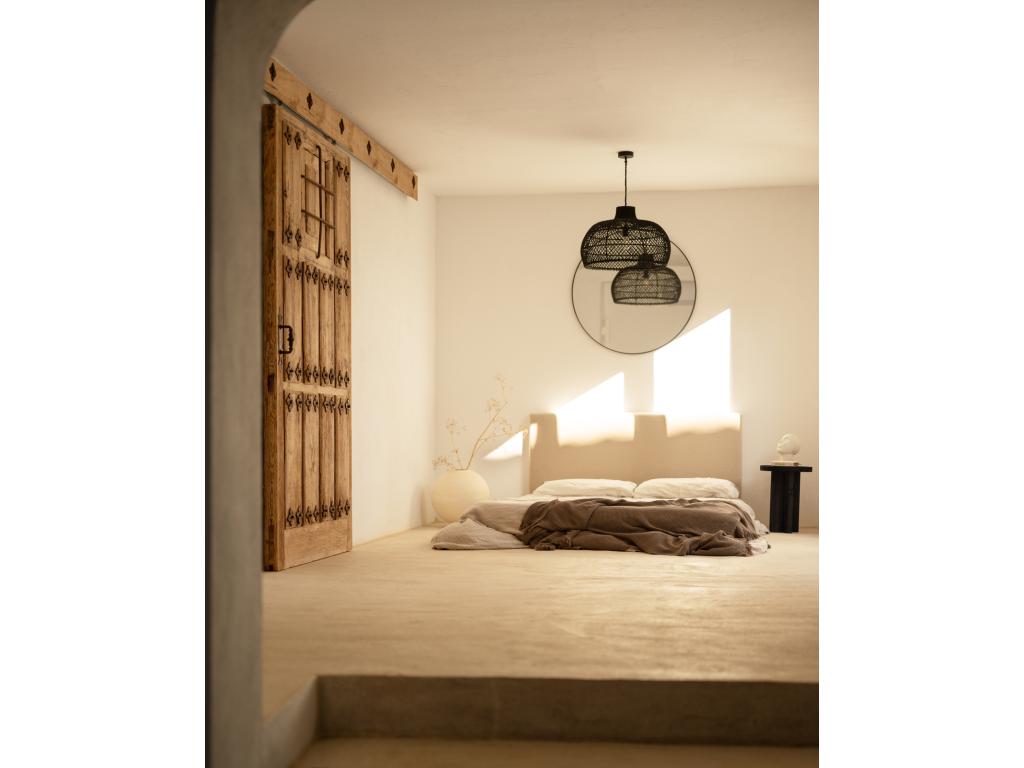 Tabouret en bois de sapin noir 35x45cm - Decohaute QRZK04869