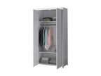 Pack - Lit Enfant Sommier Chevet / Armoire Domopure 90x200cm Blanc WRIW81735