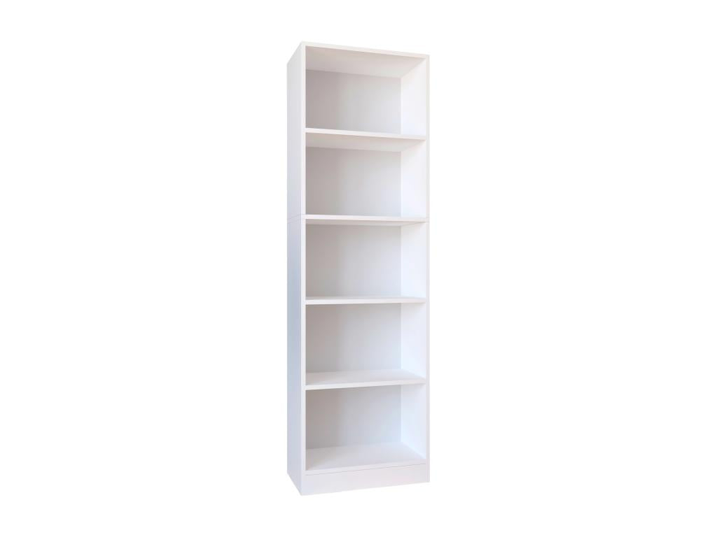 Decohaute Bois Rangement Étagère sur pied Bibliothèque Déco Livres Étagère sur pied Dilos XL 5 compartiments Blanc HKOE85678