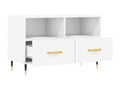 Meuble TV Blanc 80x36x50 cm Bois d'ingénierie VHZV25696