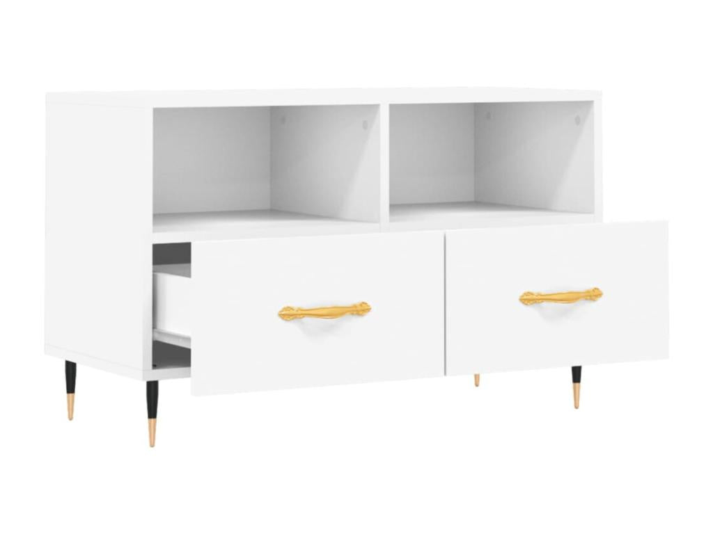 Meuble TV Blanc 80x36x50 cm Bois d'ingénierie VHZV25696